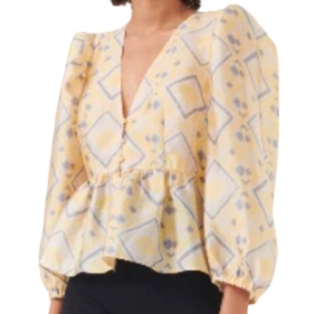 NWT Baum Und Pferdgarten Mallow Top Pastel Geometric